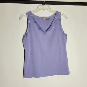Croft & Barrow Purple Knit Tank Top